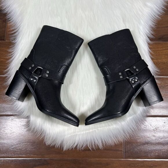 Steve Madden Shoes - NEW Steve Madden Women's‎ Size 6.5 M Black Leather Alessio Ankle Boot Bootie